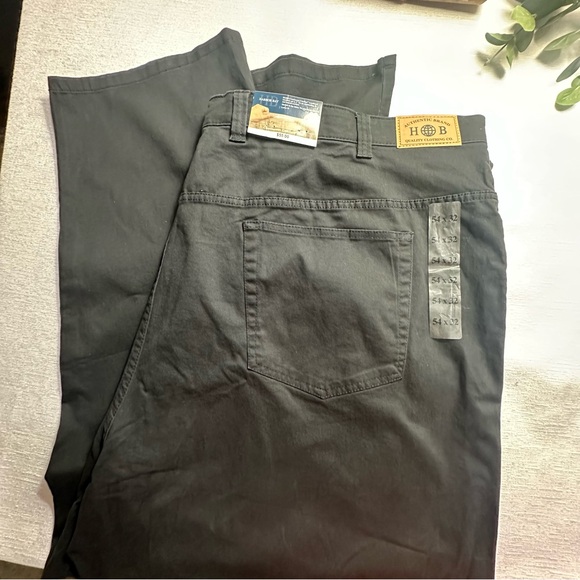 NWT Harbor Bay HB Authentic Brand Quality Clothing Co. Men’s Black Pants 54x32 - Picture 10 of 14
